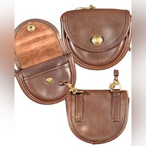 Y2K 90’s Coach Micro Brown Leather Crossbody Bag